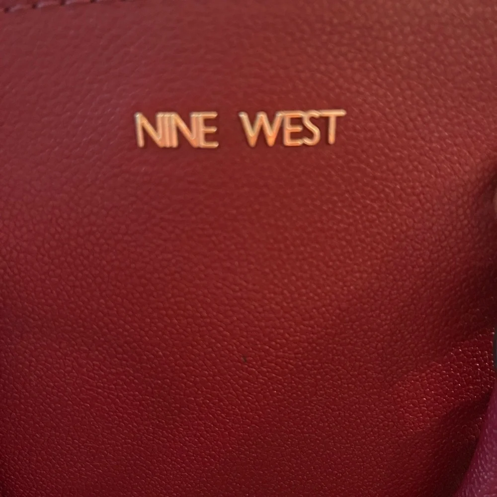 Nine West Red Satchel Crossbody Bag